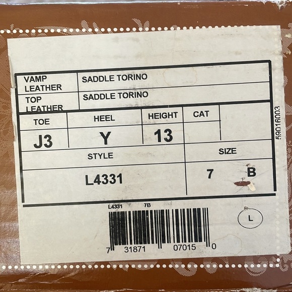 Justin Torino Saddle Western Cowboy Boots (style L4331) - Picture 9 of 9